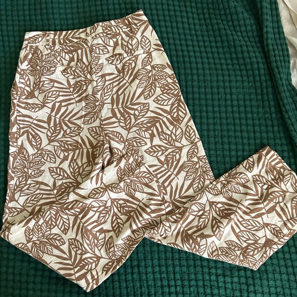 House of Harlow Wide Leg Pleated Linen blend Pant - Picture 2 of 6